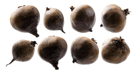 A set of beets. Isolated on a white background