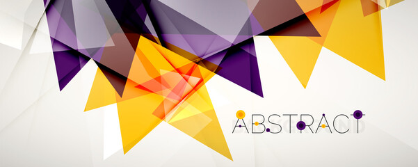 Geometric abstract background. Color triangle shapes. Vector illustration for covers, banners, flyers and posters and other designs