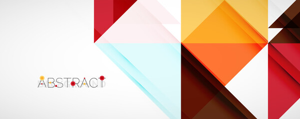 Geometric abstract background. Techno color triangle shapes. Vector illustration for covers, banners, flyers and posters and other designs