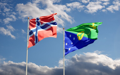Flags of Norway and Christmas Island.