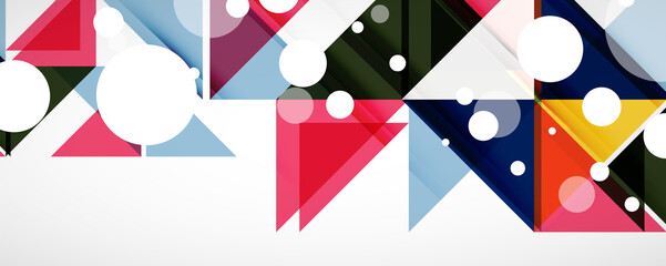 Set of vector triangle geometric backgrounds. Vector illustration for covers, banners, flyers and posters and other designs