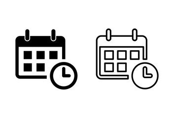 Calendar icon set. Calender symbol. calendar vector icon