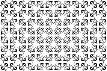 Seamless hand drawn pattern black and white
