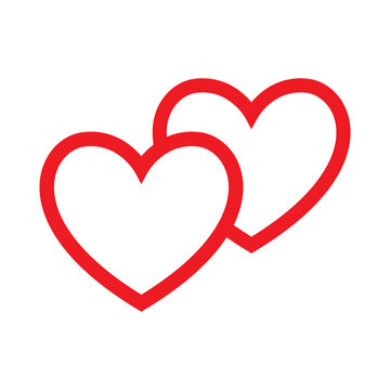 love or heart shape icon vector