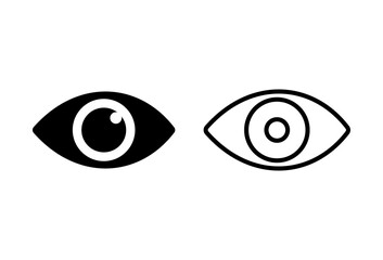 Eye icon set. Eye vector icon. Look and Vision icon.