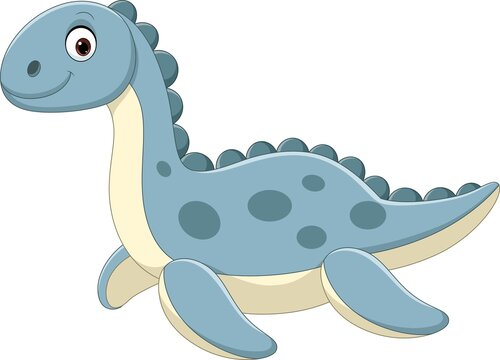 Cute blue dinosaur doll isolated on a white background