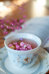 book and flowers, spring mood