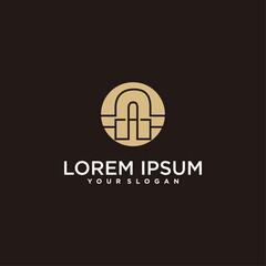 letter (A) logo with modern concept circle style for the company Premium Vector. part 5
