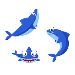 Set of cute, marine, cartoon animals. Underwater animals. Whale, shark, dolphin. Undersea world. Cartoon vector illustration isolated on white. Flat style.
Printing, fabric. textiles, development