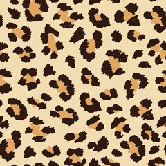 Seamless leopard print. Wild African cat fur