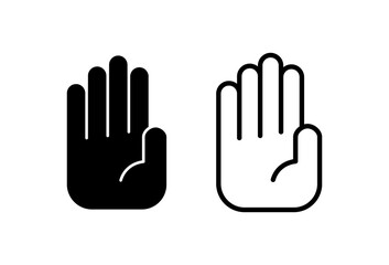 Hand icon set. hand vector icon, palm