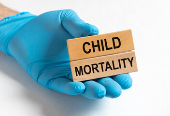 Child mortality inscription, infant death rate concept