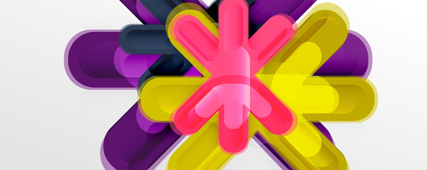 Abstract glossy crosses background for business or technology presentations, internet posters or web brochure covers