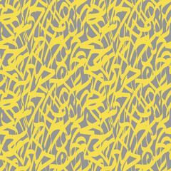 Seamless Vector Abstract pattern ornament in Arabic and Japanese stile like calligraphy. Endless texture for print, Textile, wrapping, wallpaper, website, Banner. Ultimate Gray. Illuminating.