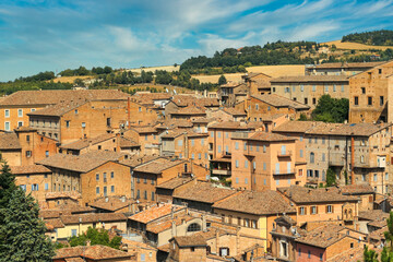 Fototapeta na wymiar view of medieval castle in Urbino, Marche, Italy.