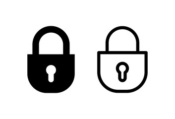Lock icon set. Padlock icon vector. Encryption icon. Security symbol
