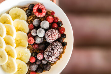 Healthy Breakfast Fruits with Oat