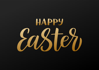 Happy Easter hand drawn lettering. 