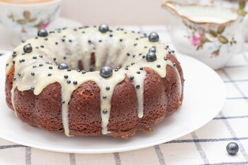 Easter cake with cream topping