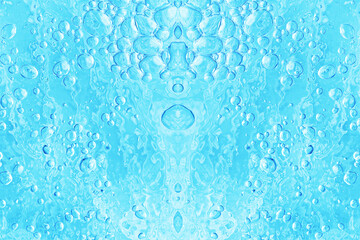 blue transparent clean drinking water abstract background. water surface with air bubbles background