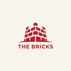 the bricks logo fortress symbol abstract