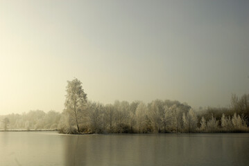 lake in winter r gion rhone alps