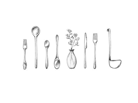 Utensilien f&uuml;r ein Essen