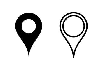 Pin icon set. Location icon vector. destination icon. map pin