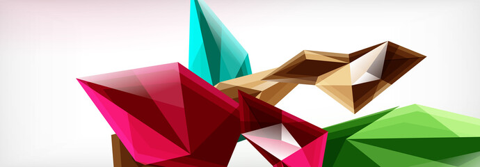 Vector 3d triangles and pyramids abstract background for business or technology presentations, internet posters or web brochure covers