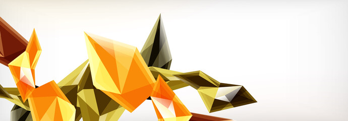 Vector 3d triangles and pyramids abstract background for business or technology presentations, internet posters or web brochure covers