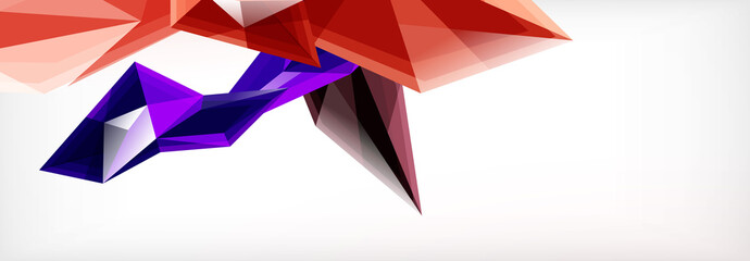 Vector 3d triangles and pyramids abstract background for business or technology presentations, internet posters or web brochure covers