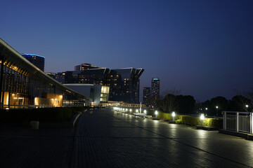 a roat of Minatomirai , Yokohama with night