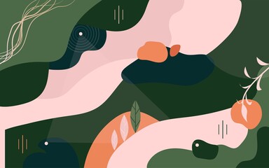 colorful abstract Minimalist aesthetic background