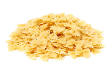 Pasta on  white background 
