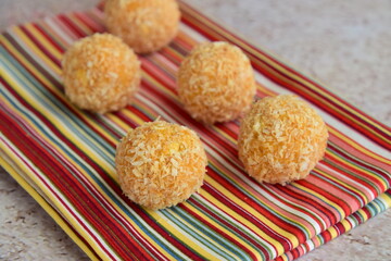 Coconut sweet potato energy balls