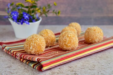 Coconut sweet potato energy balls