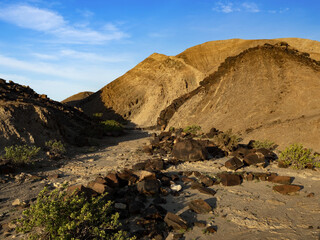 The moon hills of central Namibia are beautiful and untouched by civilization.