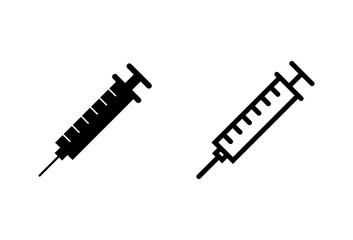 Syringe icon set. injection icon vector.