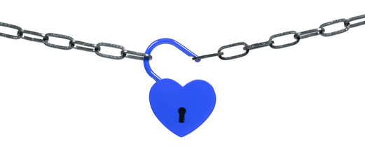 Lock of love - Blue heart lock
