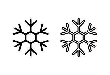Snow icon set. snowflake icon vector