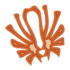 Obraz premium Abstract stylized boho-style leaves isolated on a white background. Vector illustration for decoration design, postcards. Tropical foliage in muted colors