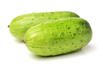 green cucumber isolated on white