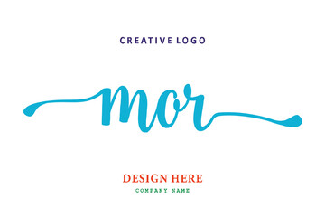 MOR lettering logo is simple, easy to understand and authoritative © Bewolu