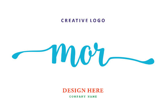 MOR lettering logo is simple, easy to understand and authoritative