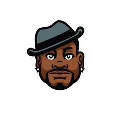 Hustler in hat vector illustration