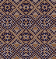 Brown Christmas Fair Isle Seamless Pattern Background