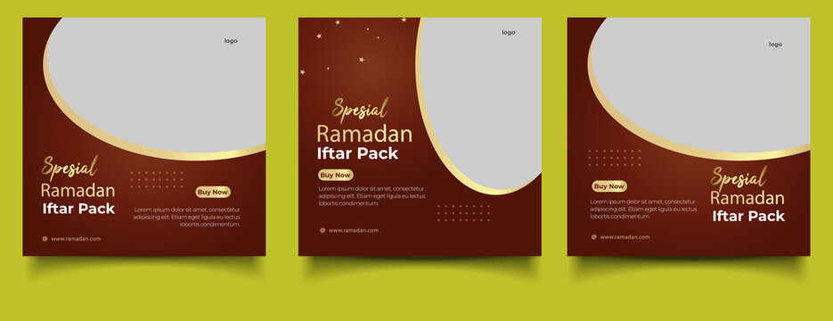 Social Media Post Special Ramadan Iftar Food Menu Instagram Banner