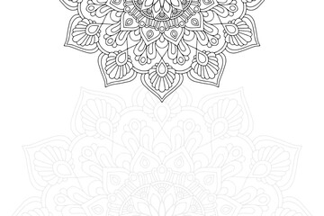 Ethnic floral mandalas, doodle background circles