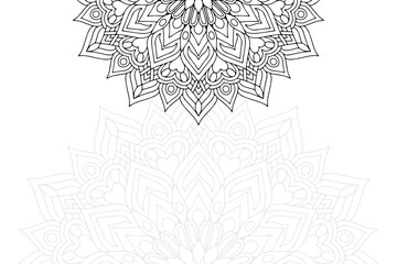 Ethnic floral mandalas, doodle background circles