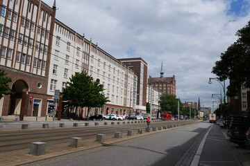 Naklejka premium Lange Straße in Rostock